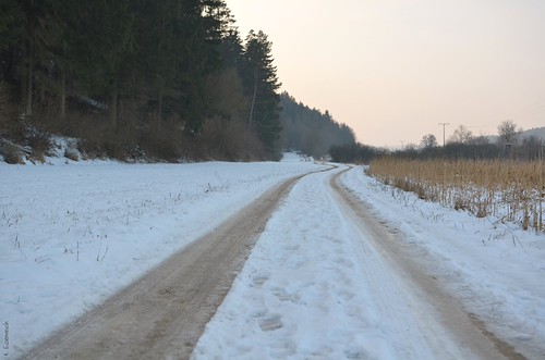 Wish You Always Good Ways by H. Eisenreich, Happy New Year 2015winter sunset way bayern bavaria nikon tracks hans spuren pathway oberpfalz weg b