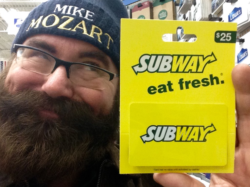 Subway, Subway Gift Card, 1/2015, by Mike Mozart of TheToyC…