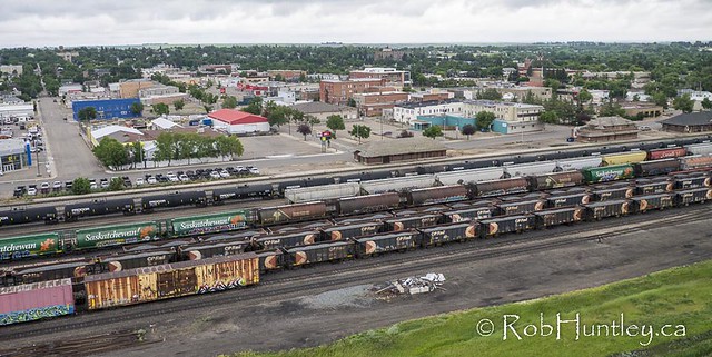 Train yards at Swift Current, Saskatchewan.