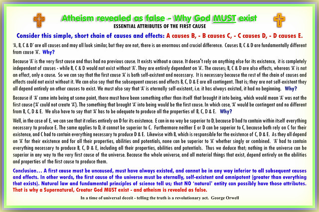 Atheism revealed as false - Why god must exist.