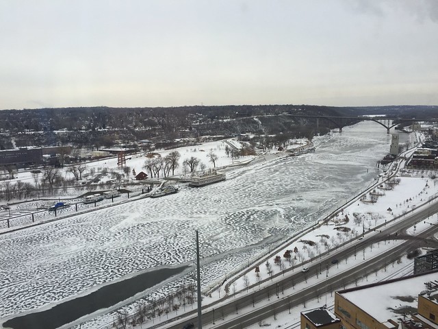 Mississippi River Covered in Ice
