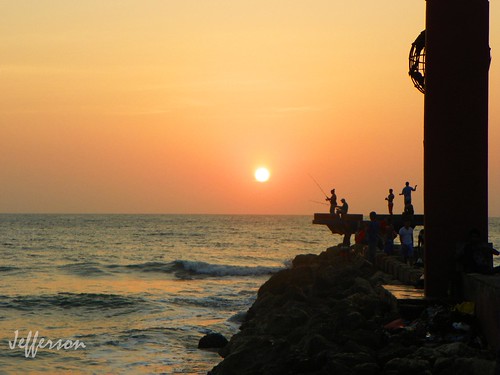 sunset sea sun sol atardecer mar colombia puestadesol cartagena siluetas cartagenadeindias