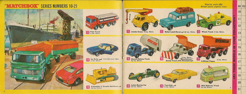 Matchbox 1968 Collector's Catalogue - Pages 4 & 5