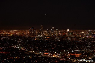 Downtown Los Angeles skyline at dusk