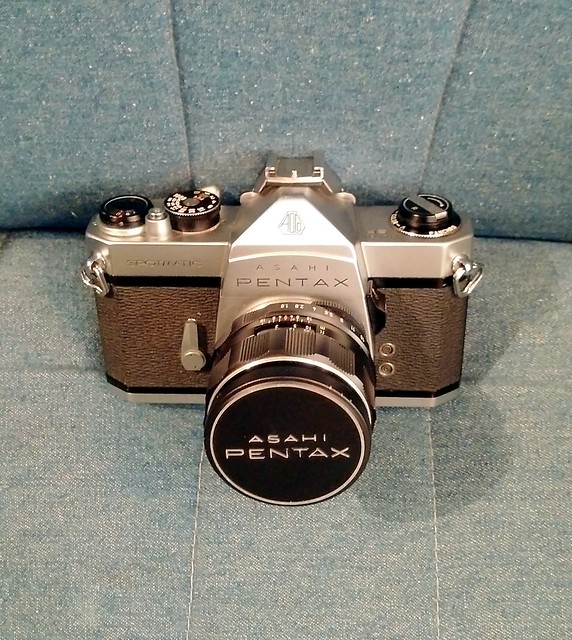 Analog SLR: Pentax Spotmatic (1964) with Super Takumar 1:1.8 55mm Prime - Image by Blackberry Passport
