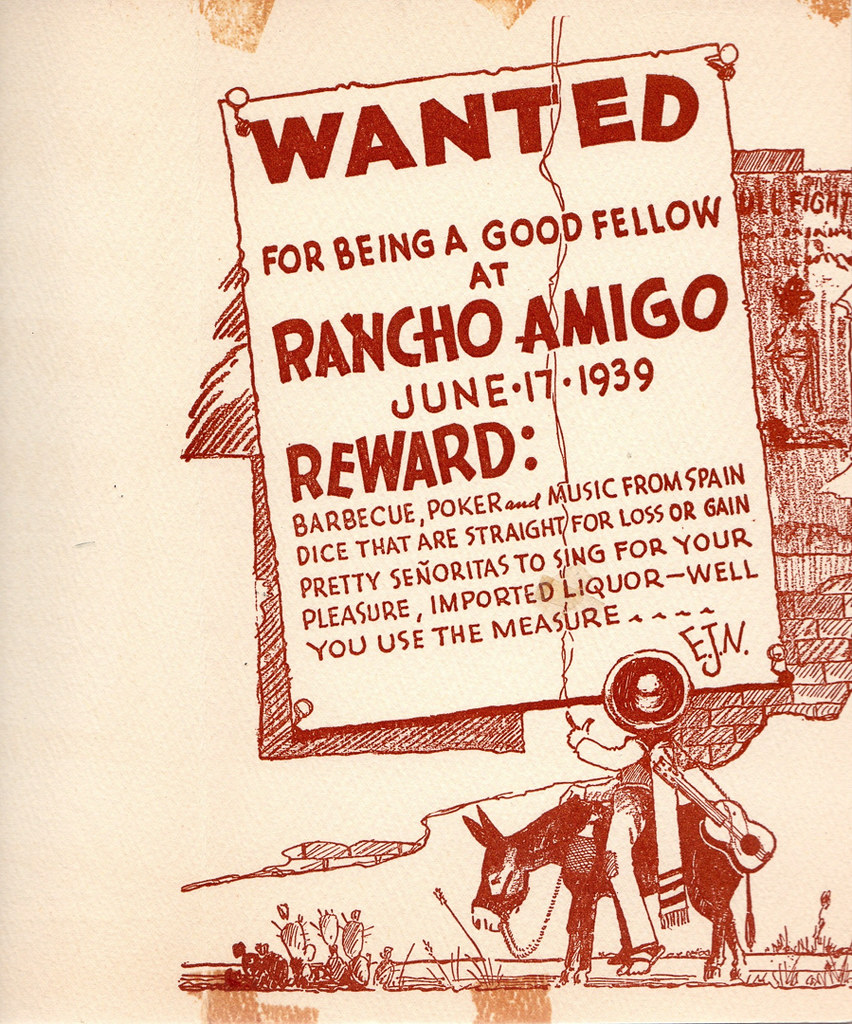 1939 Invitation to Rancho Amigo