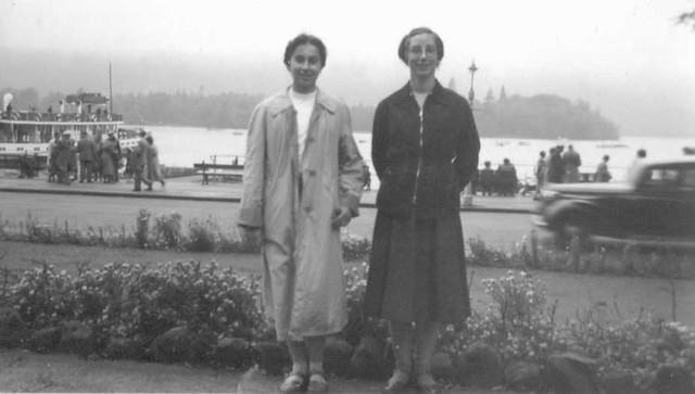 Daphne and Francoise at Lake Windermere 1954