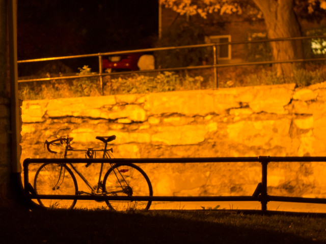 Bicycle, at night