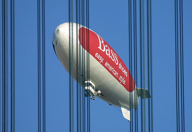 BASS Shoes, American Blimp Corporation A60, at Staten Island, New York, USA. 2002