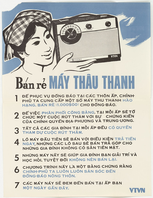 1964 Poster: Bán rẻ MÁY THU THANH -  Low Price Sale of Radio (25-8-1964)