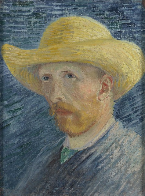 1887 Van Gogh Self-portrait with straw hat(Van Gogh Museum Amsterdam)ultra HD