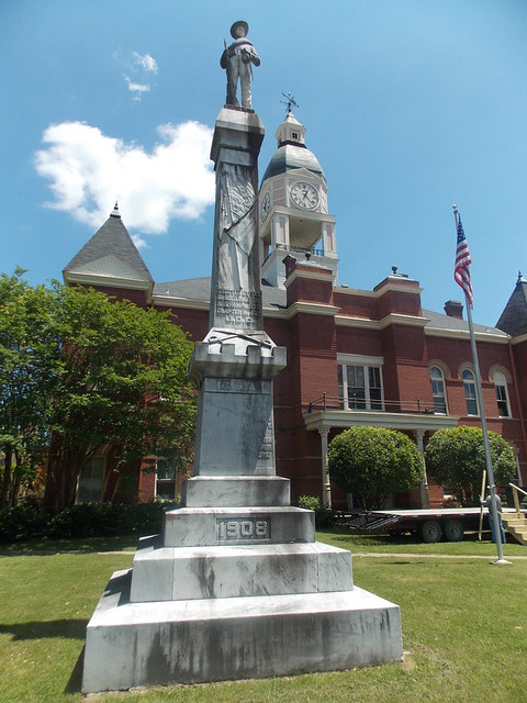 Confederate States of America Monument & Holmes County Court House---Lexington, Ms.