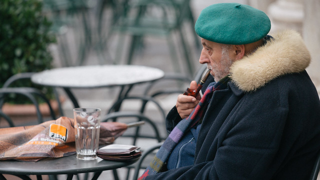 Italian Elder with his Pipe