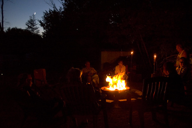 crescent moon campfire