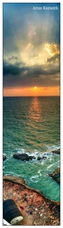 Sunset Vertical panorama from the top of light House...