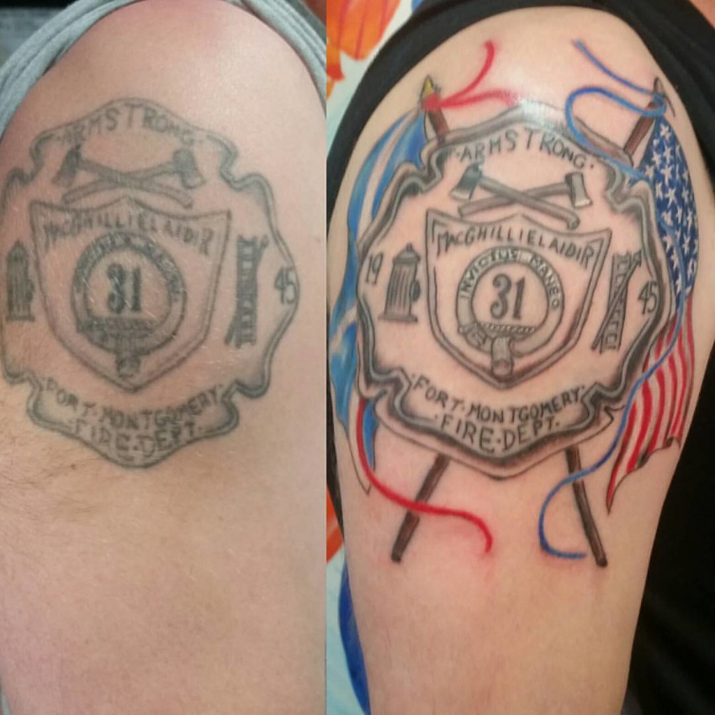 Firefighter Thin Red Line Tattoo