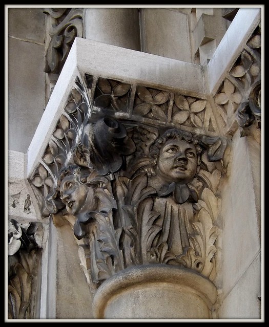 Architectural Detail: Column Capital With Face, Saint Mary's of Redford Roman Catholic Church--Detroit MI