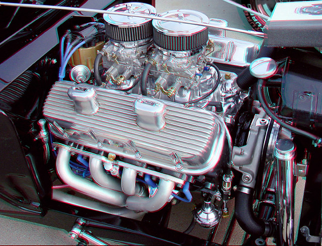 Ford Roadster hotrod - clean engine setup  2D/3D Anachrome@ image