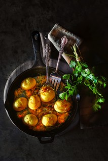 Eggs cooked in onion-tomato-ginger. Darn yummy :) | by Nusrat Suborna