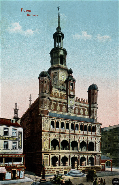 Posen - Rathaus um 1913 (preußische Zeit), Ratusz w Poznaniu (okres pruski)