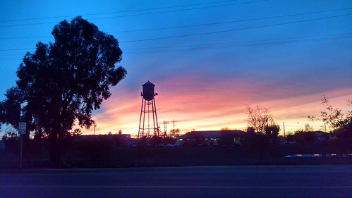 Water tower at sunset by Pixleyguy, 