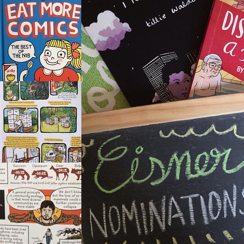 Congratulations to The @the_nib More Comics for Eisner nomination!! Shout out to CCS alum featured in the book: @elerimai @andywarnercomics @sophieyanow