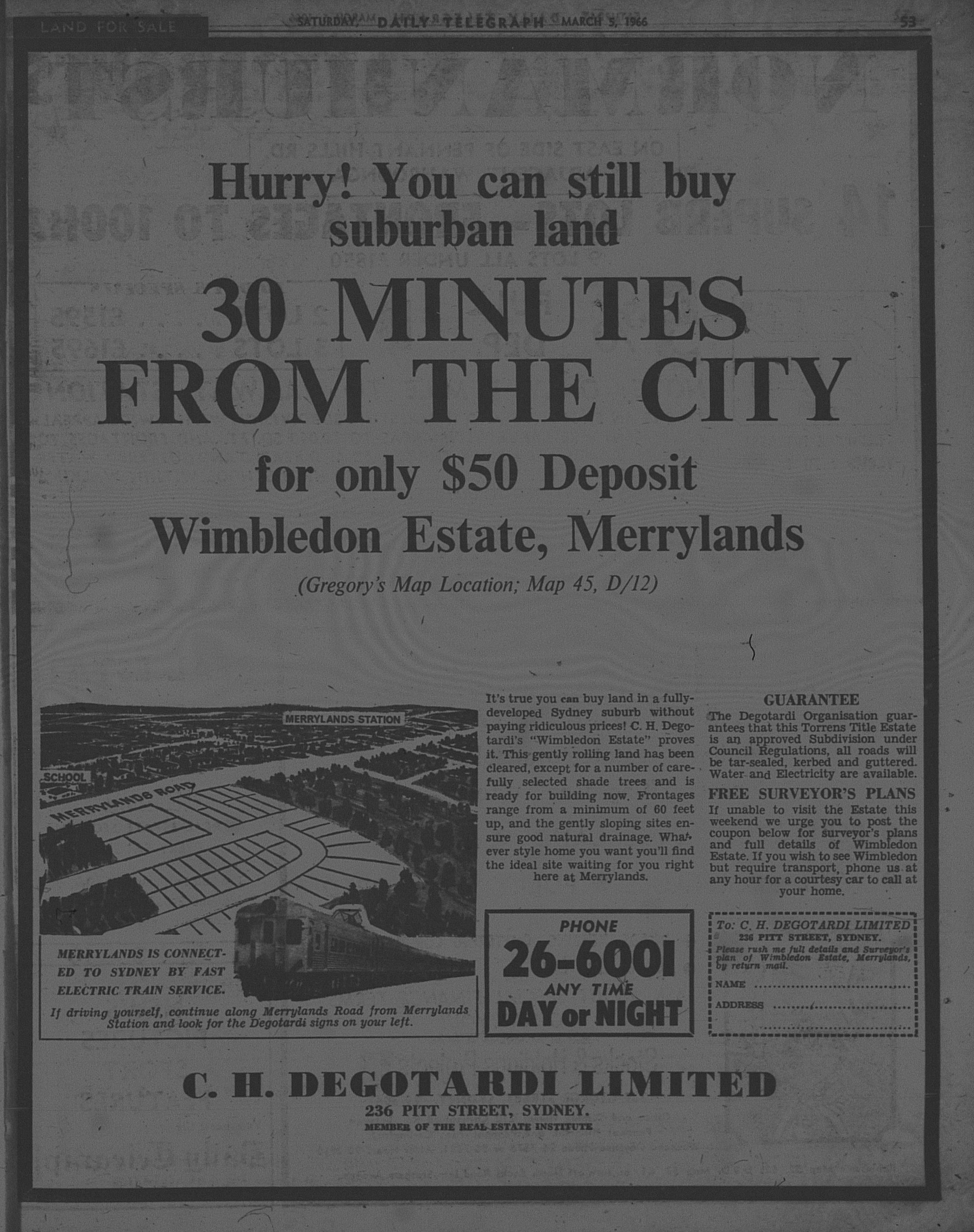Wimbeldon Merrylands March 5 1966 daily telegraph 53