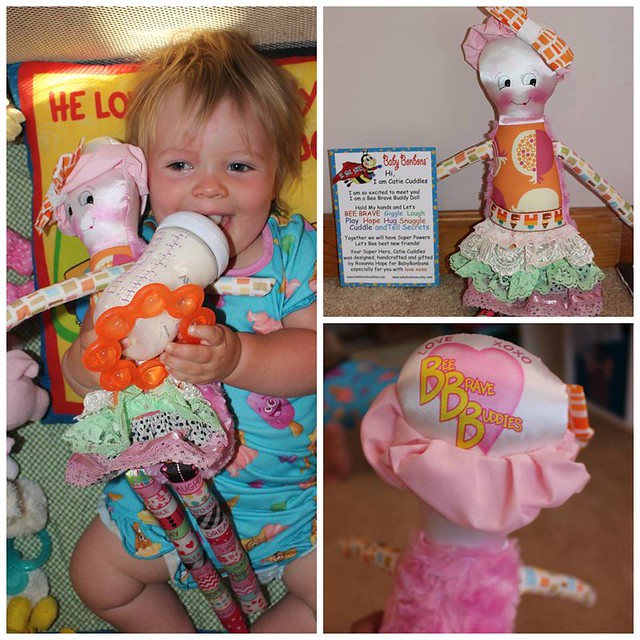 Meet one of our sweet receipients of our Catie Cuddles, Bee Brave Buddies doll for children with cancer