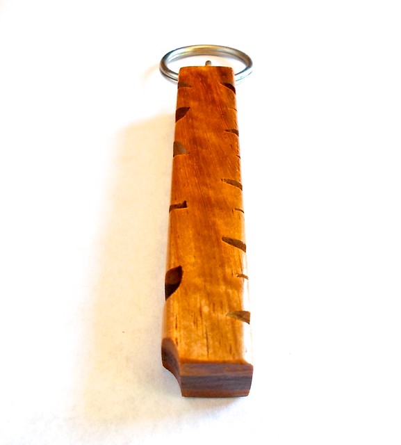 Narra / Walnut Wood Name Keychain (back)