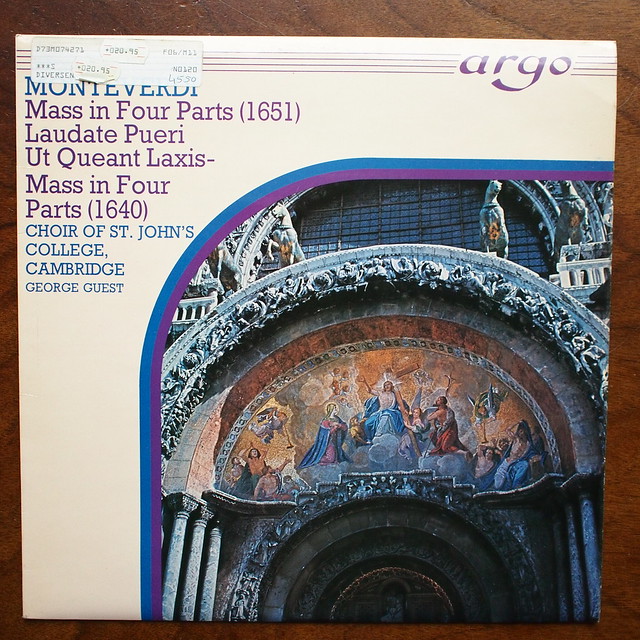 Monteverdi - Mass in 4 Parts (1651) - Laudate Pueri Ut Queant Laxis-Mass in 4 Parts (1640) - Choir of St.John's college, Cambridge, George Guest, Argo ZK 15, 1966 1977