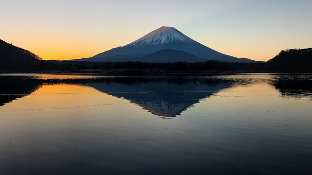 Morning Fuji at Lake Shoji