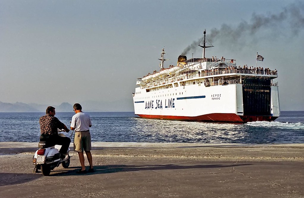 Evening ferry departure, Kos, July 1998