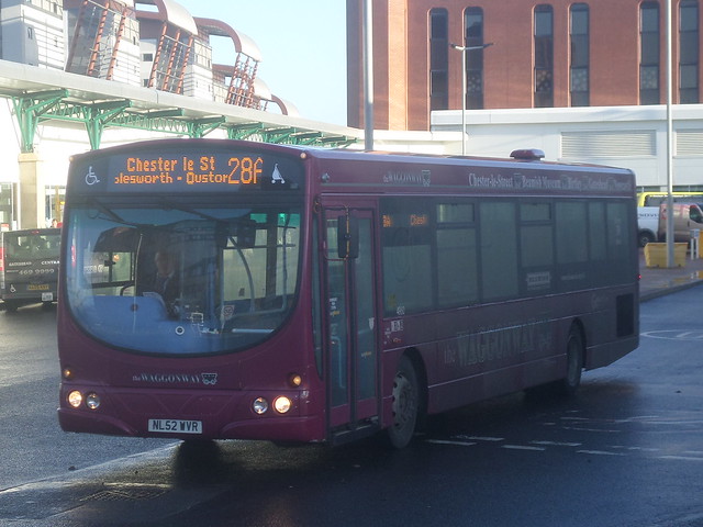 4960 NL52 WVR Go North East Waggonway Wright Solar on the 28A to Chester  le Street