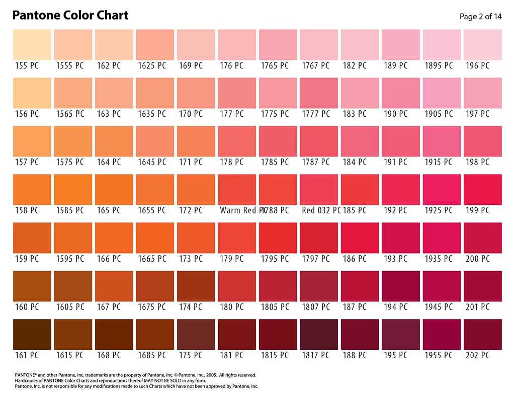 pantone Color selection Chart page 2 