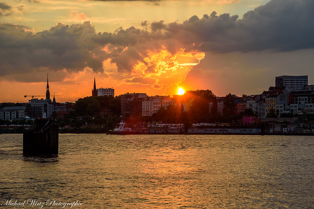 Sunset in Hamburg
