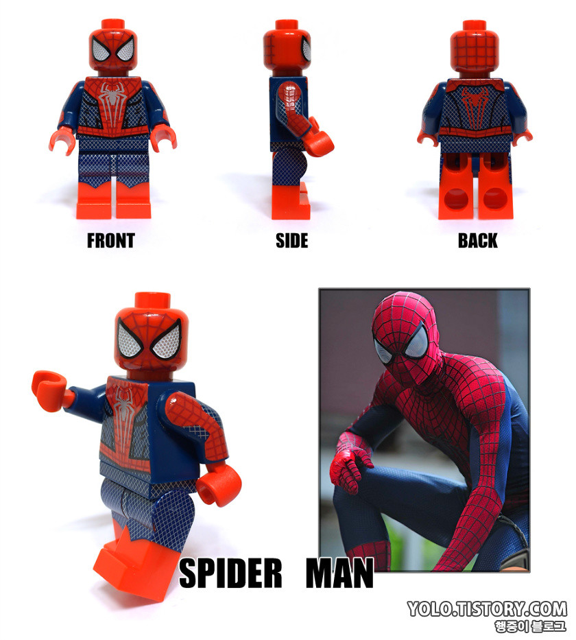 Nuovo Spiderman Uomo Ragno Base Custom Minifigure Gashapon MOC LEGO G3 