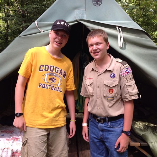 Boys at Boy Scout Summer Camp 2014