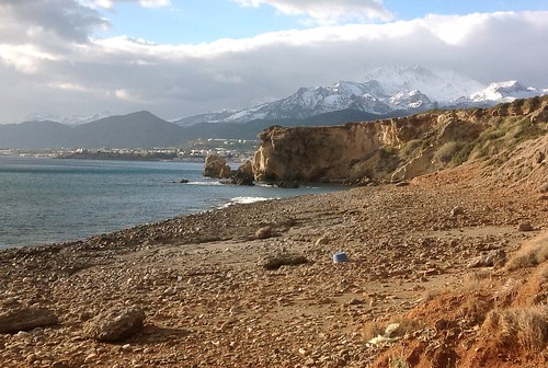 Diaskari beach, Crete, after the winter storms