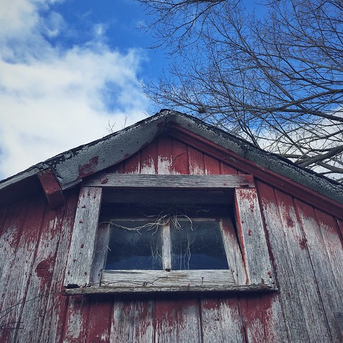 old blue roof red sky house building tree fall window nature weather architecture farmhouse barn landscape photo farm perspective iowa symmetry creepy squareformat envelope weathered floyd roofline charlescity instagram
