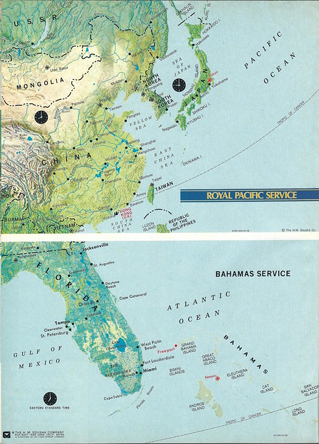 United Royal Pacific Service map, June 1984