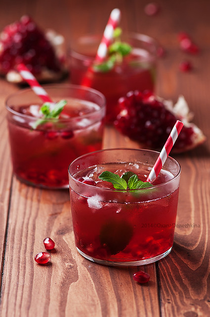 delicious pomegranate cocktail