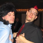 My friend Jim and I in a drunken display of ridiculousness @ the Vivid XXXMas party 2004