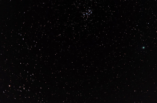 20150116 Pleiades, Hyades and Comet 2014 Q2 Lovejoy