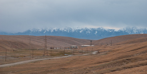 Border base by Michal Pawelczyk, Next border post. Around border with China and Kirgyzstan are situated military checkpoints. mountai