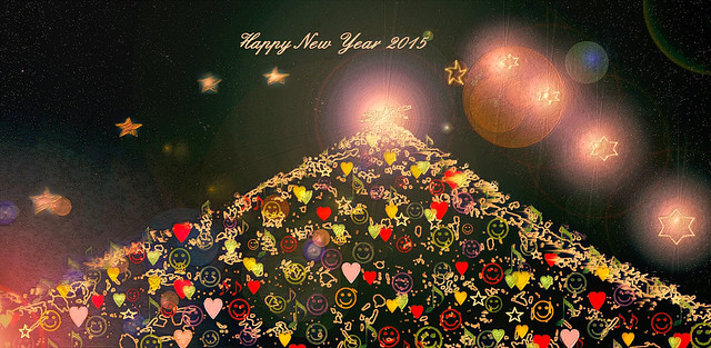 Happy New Year 2015 .  Dedicated to my flickr friends/ Ευτυχισμένος ο καινουργιος Χρόνος - αφιερωμένη