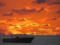 sunset from Kim Sha Beach, Simpson Bay, St Maarten, Oct 2014