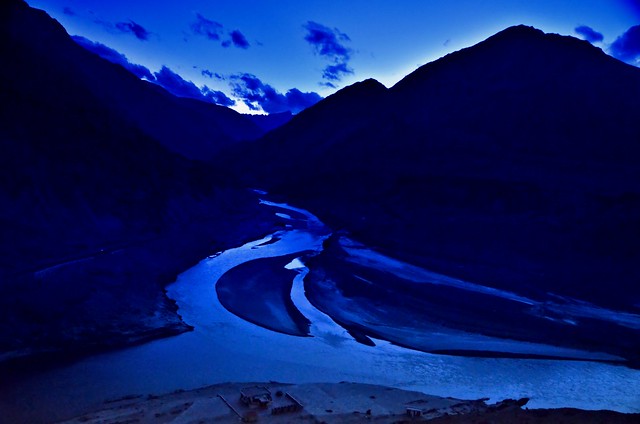 Blue Hour..... Where the Indus River meets the Zanskar River
