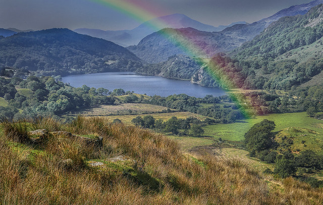 Rainbow at Llyn Gwynant v3