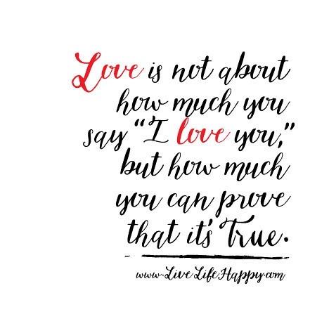 Love-is-Not-About | Love is not about how much you say 