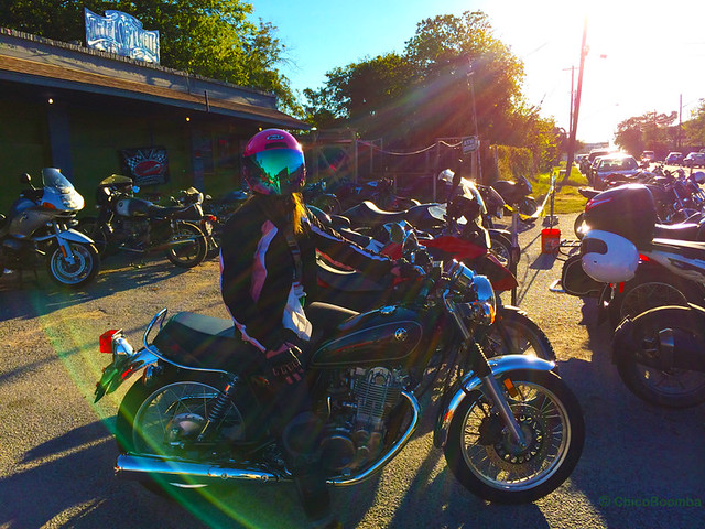 2015 Yamaha SR 400 - Moto GP viewing at the Lost Well in Austin, Texas